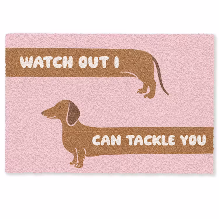 Fußmatte - Zitat - Rosa - Hund — 1