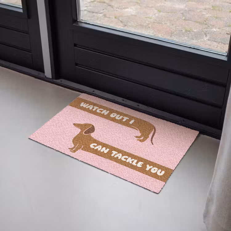 Fußmatte - Zitat - Rosa - Hund — 2