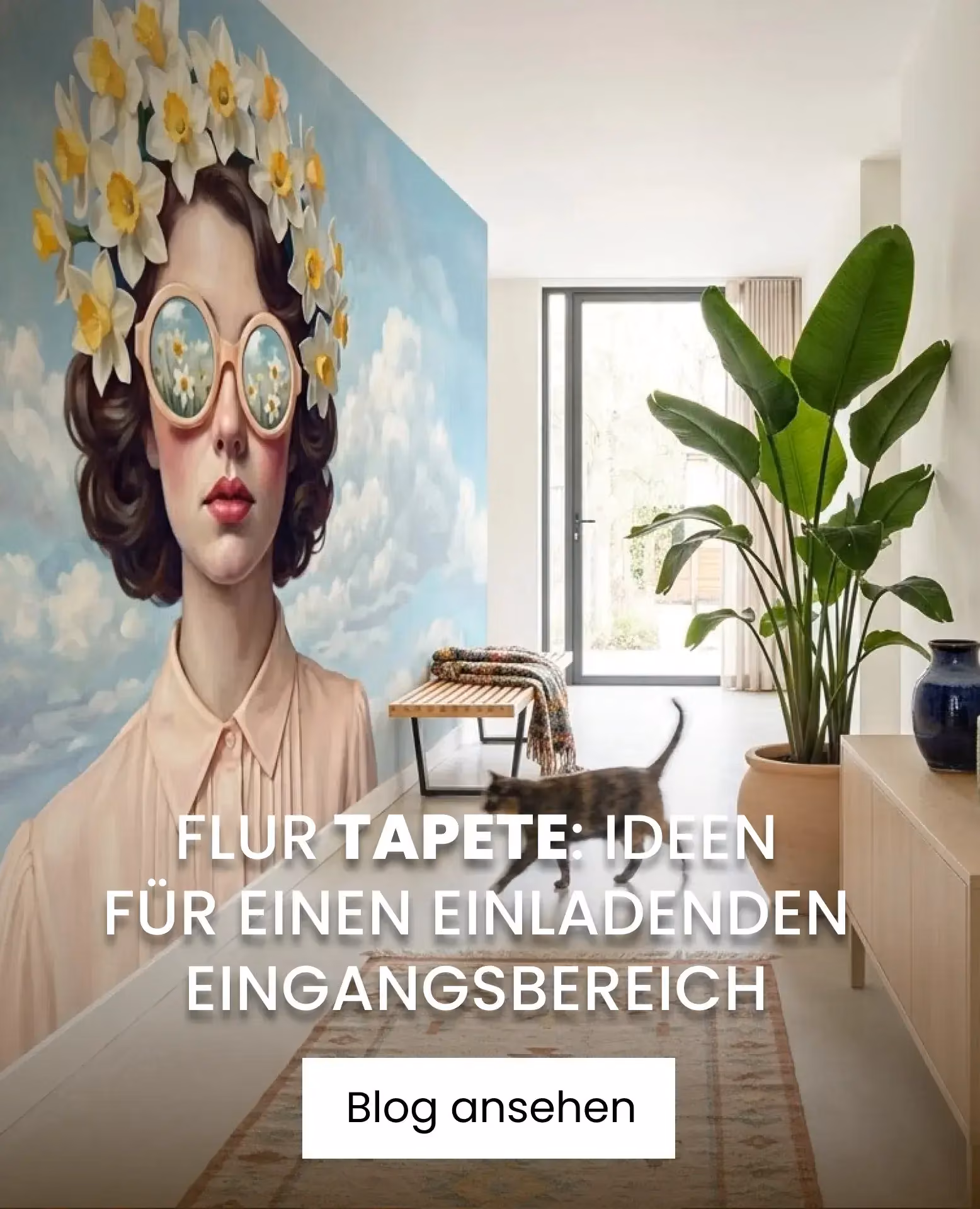 Flurtapeten-Ideen: Tapete mit Frau