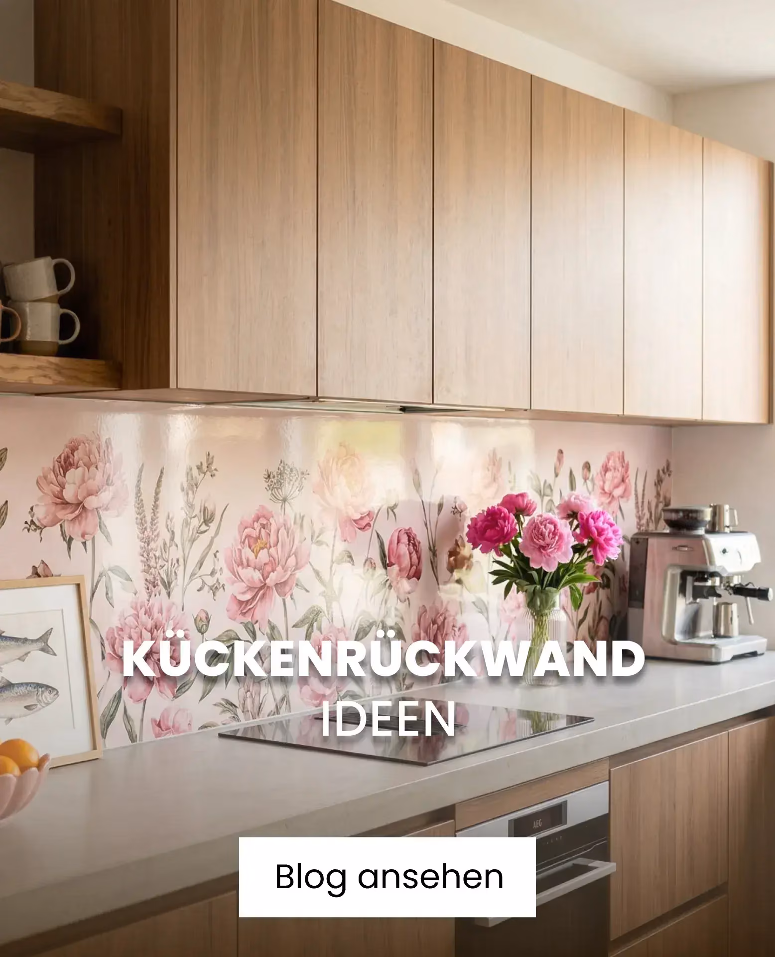 Küchenrückwand Ideen blume
