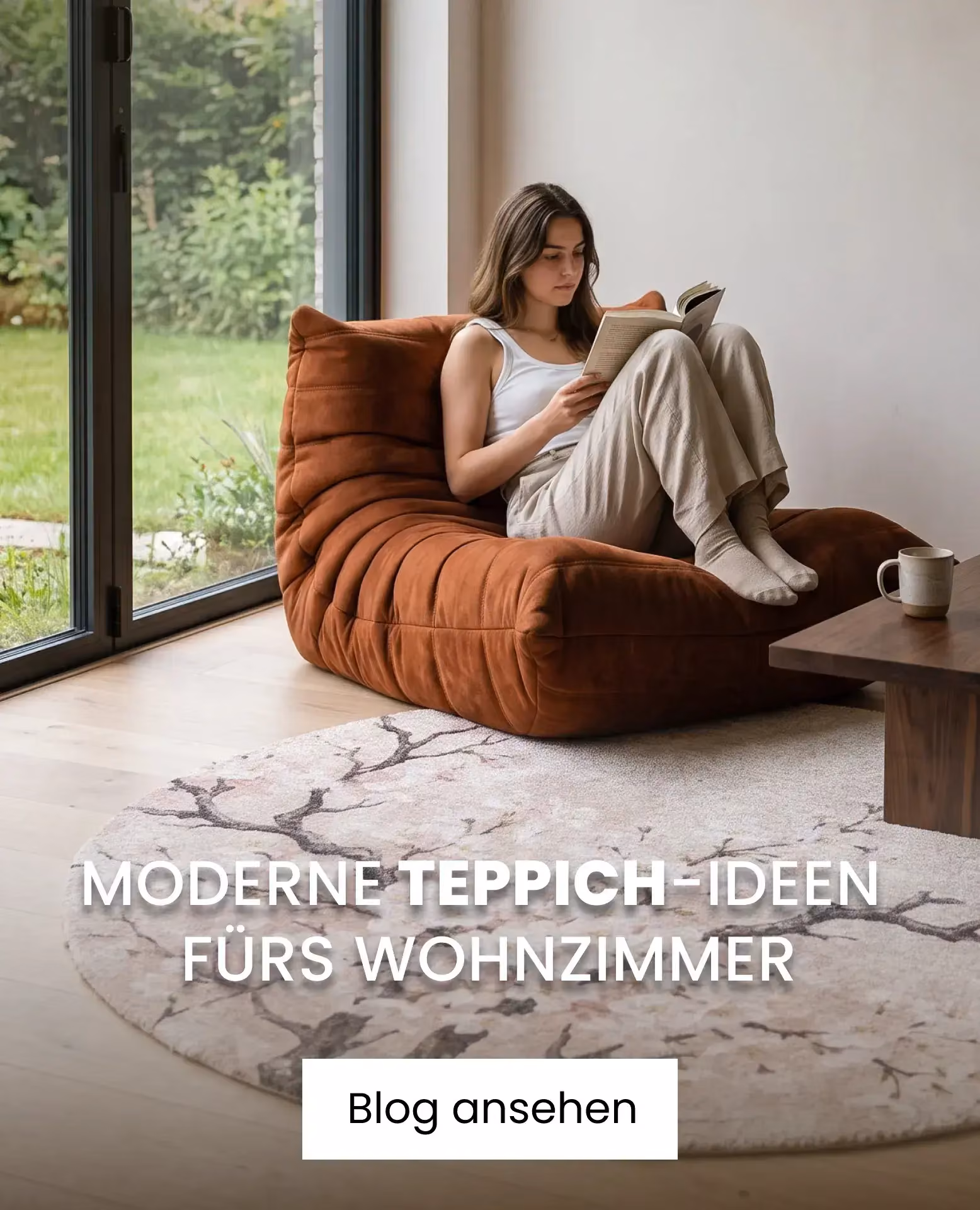 Moderner Teppich im Wohnzimmer
