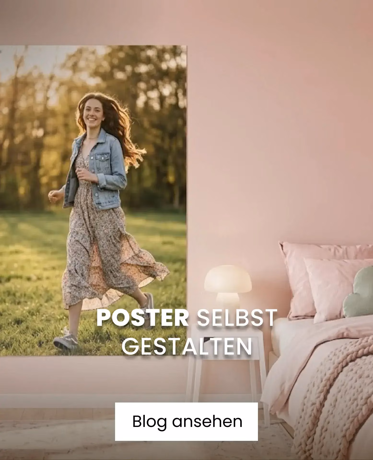 Poster von Mädchen im Schlafzimmer