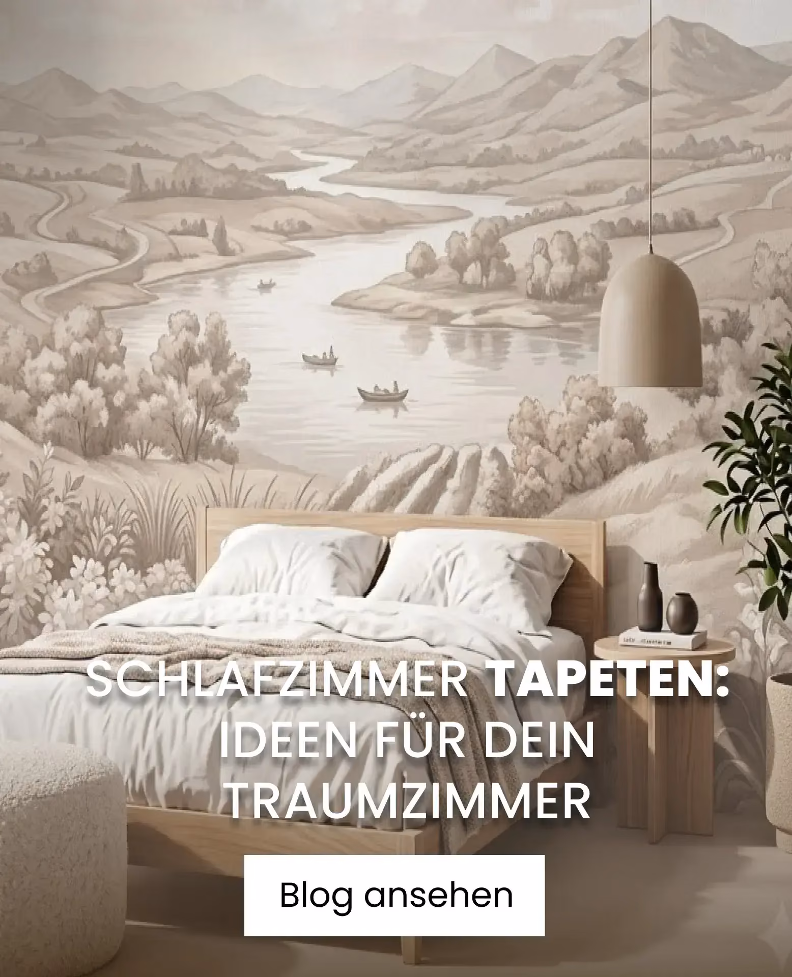 Schlafzimmertapete beige