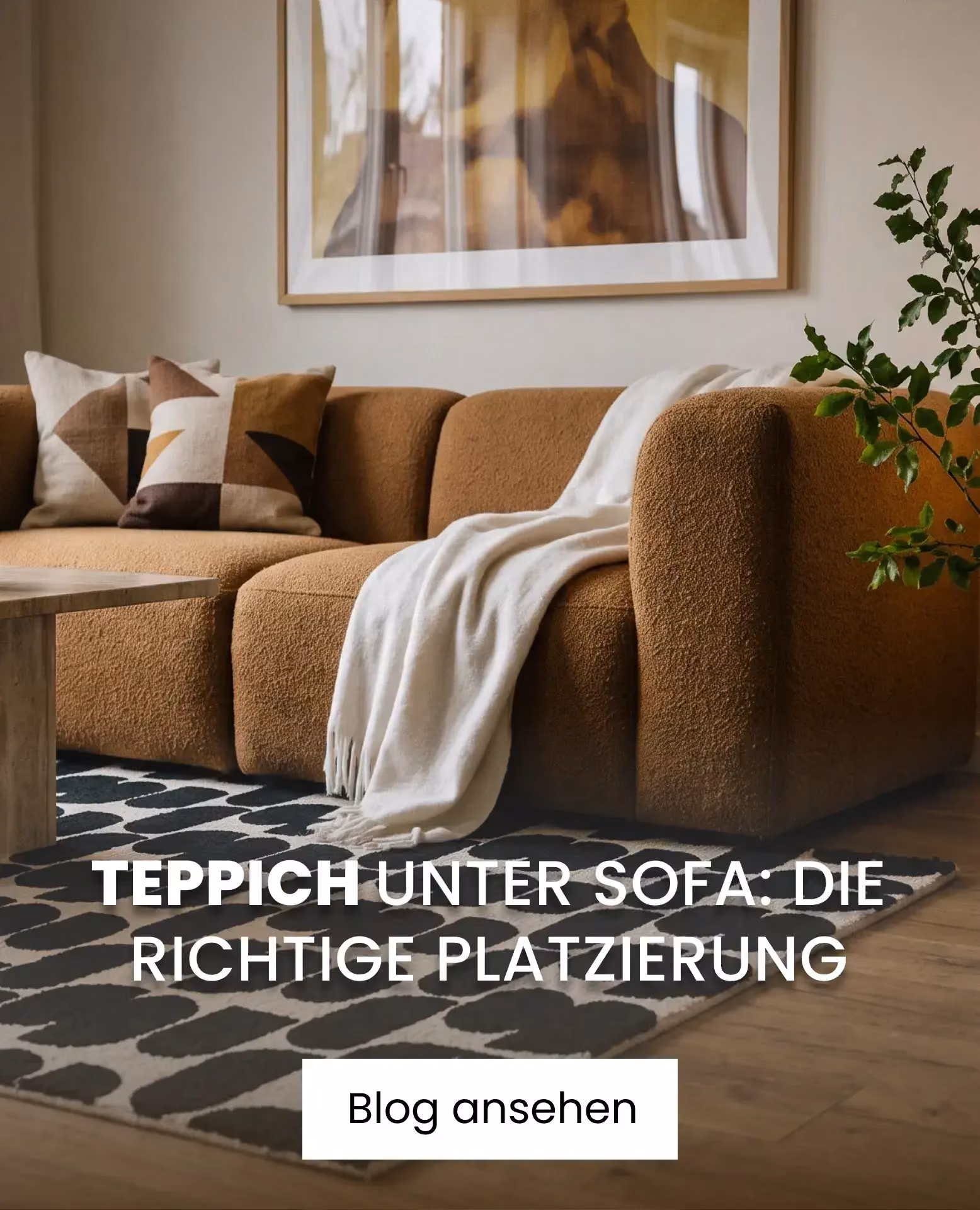 schwarz-weiss teppich unter sofa