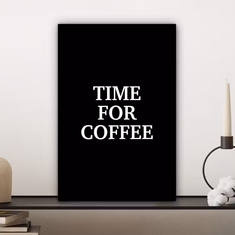 Leinwandbild - Zitate - Briefe - Kaffee - Schwarz — 4
