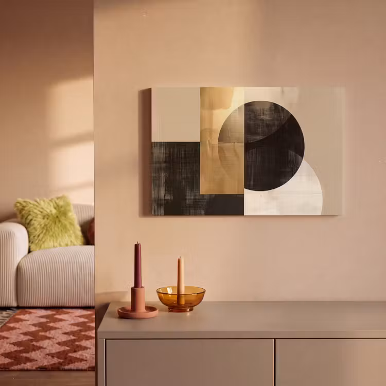 Leinwandbild - Abstrakt - Gold - Schwarz - Kunst — 2