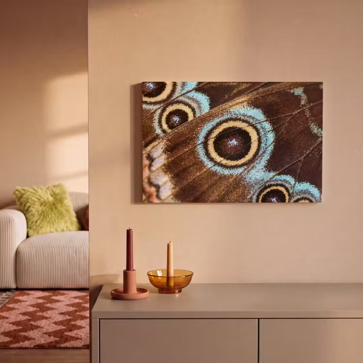 Leinwandbild - Flügel - Schmetterling - Blau — 2