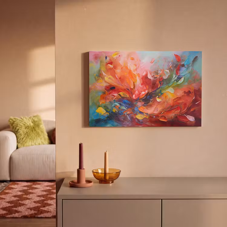 Leinwandbild - Ölgemälde - Kunst - Abstrakt - Farbenfroh — 2