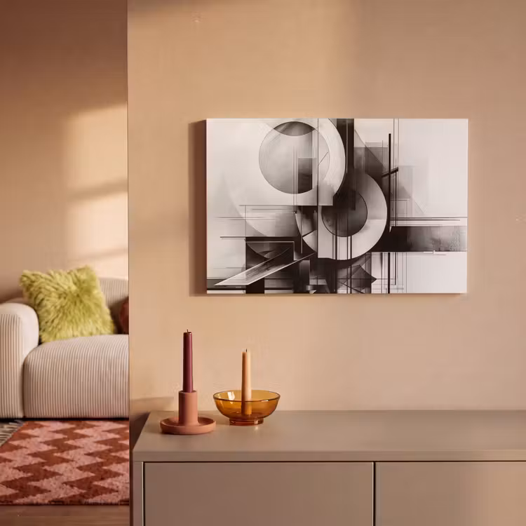 Leinwandbild - Abstrakt - Kunst - Modern - Schwarz und weiß — 2
