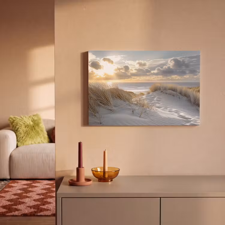 Leinwandbild - Zonsondergang - Duinen - Planten - Natuur - Strand — 2