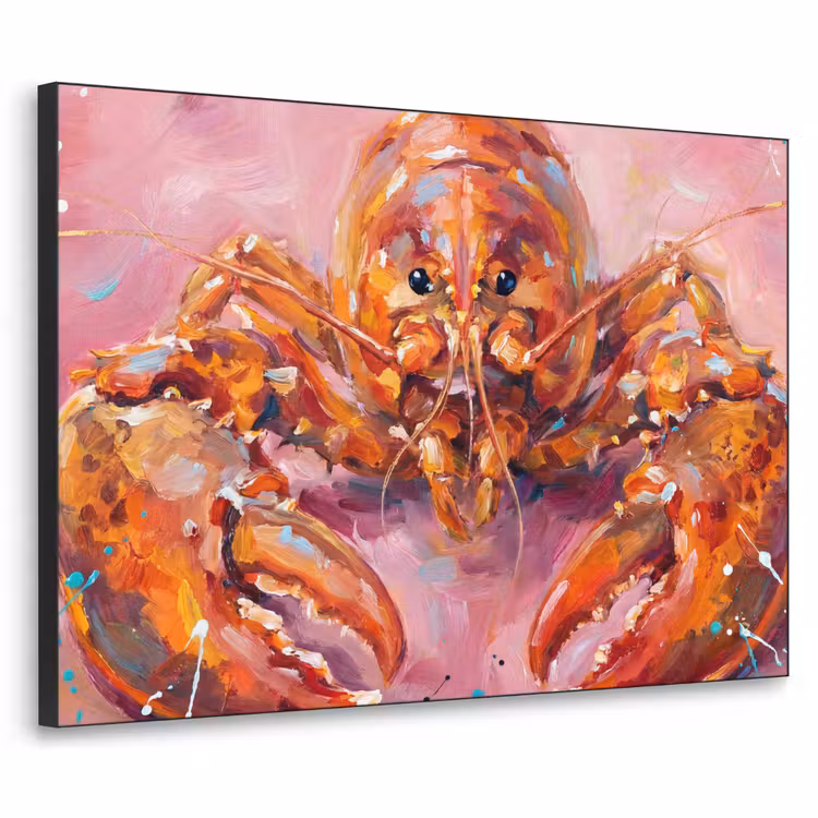 Art Frame - Meeresleben – Hummer – Spritzer – Abstrakt – Rosa — 1