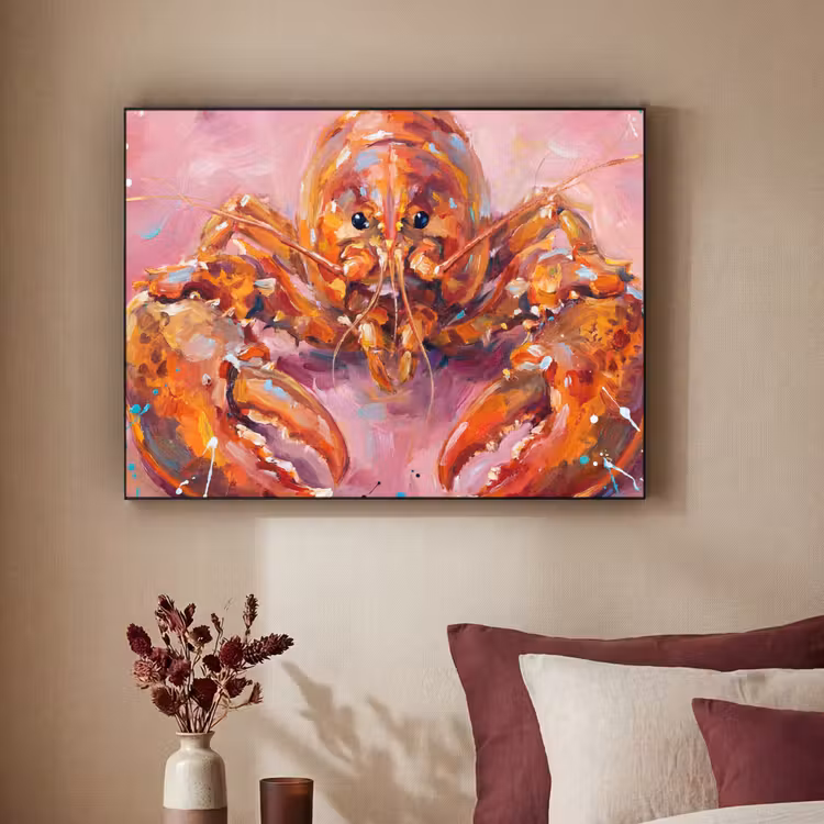 Art Frame - Meeresleben – Hummer – Spritzer – Abstrakt – Rosa — 2