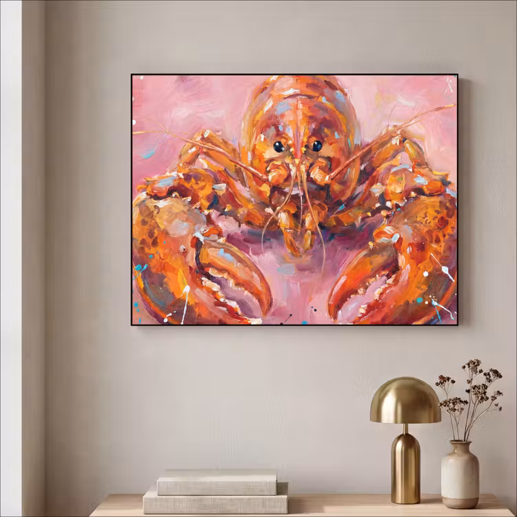 Art Frame - Meeresleben – Hummer – Spritzer – Abstrakt – Rosa — 4
