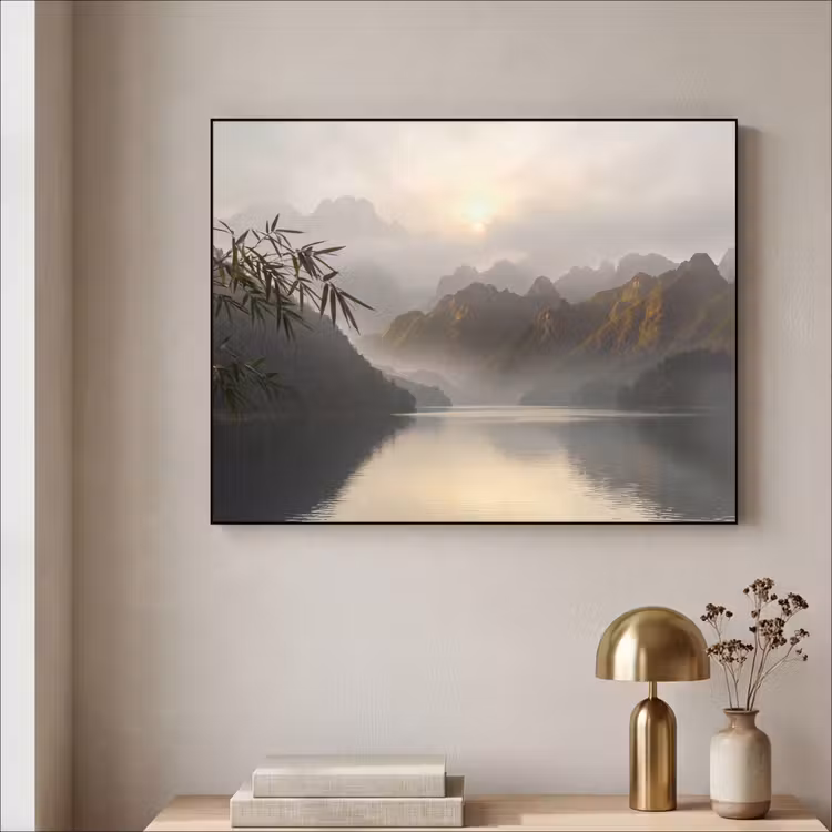 Art Frame - Berge – Wasser – Nebel – Natur – Landschaft — 4