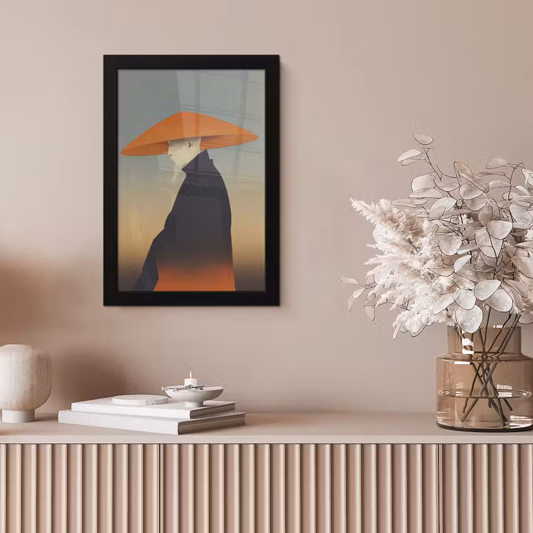 Bilder mit Rahmen - Minimalistisch - Scherenschnitt - Orange — 4