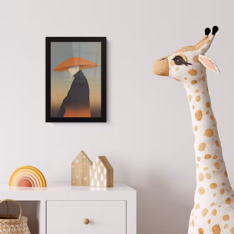 Bilder mit Rahmen - Minimalistisch - Scherenschnitt - Orange — 5