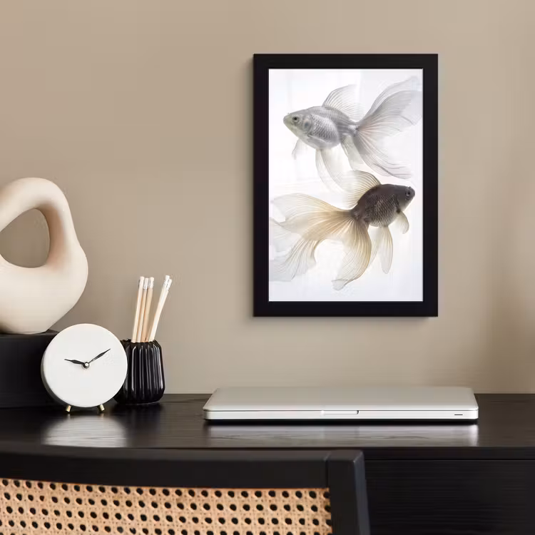 Bilder mit Rahmen - Goldfisch - Modern - Weiß — 2