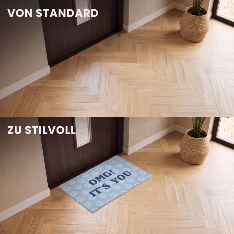 Fußmatte - Tier - Blau - Zitat — 3