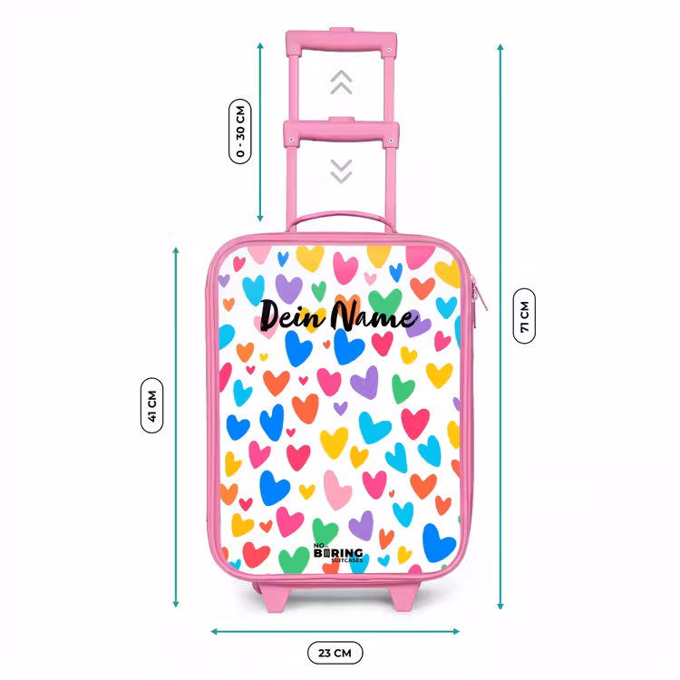Kinderkoffer Rosa - Bunte Herzen — 6