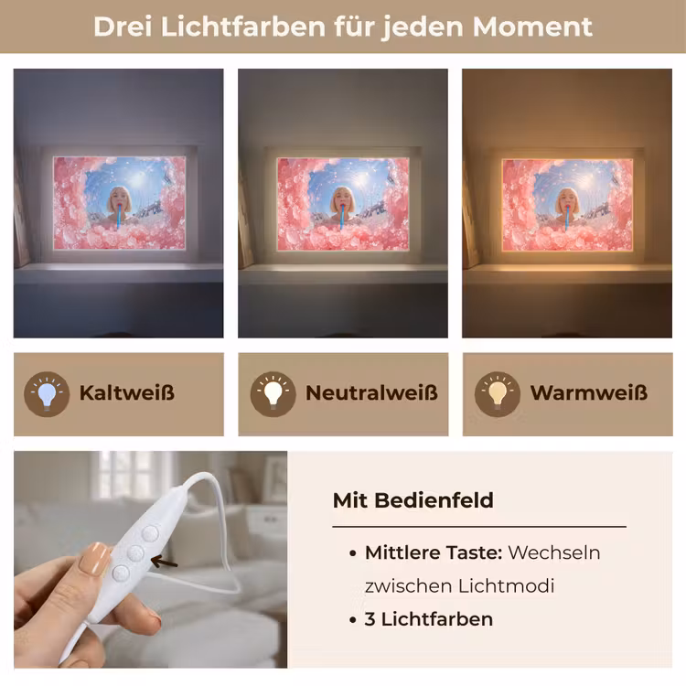 Lightbox - Wandleuchte - Frau – Getränk – Sommer – Rosa – Blau — 7