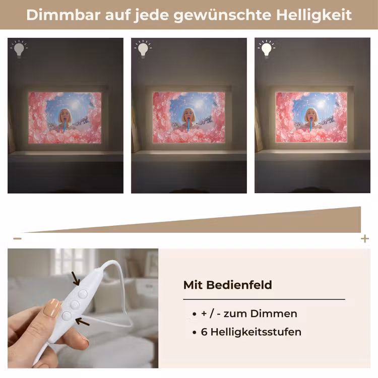 Lightbox - Wandleuchte - Frau – Getränk – Sommer – Rosa – Blau — 8