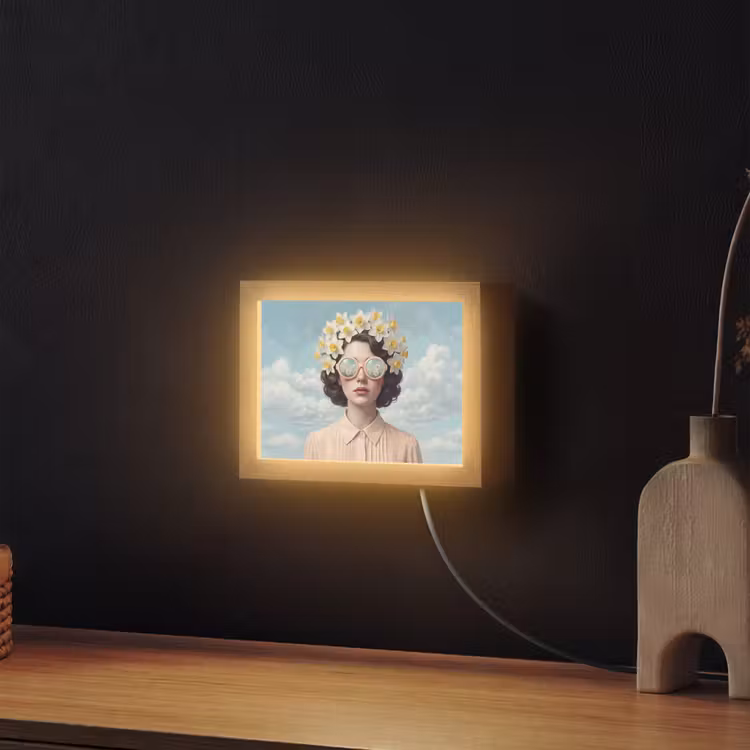Lightbox - Wandleuchte - Frau - Narzissen - Gelb — 2