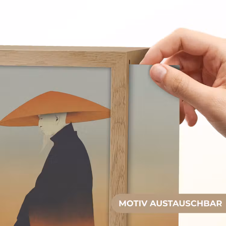 Lightbox - Wandleuchte - Minimalistisch - Scherenschnitt - Orange — 6
