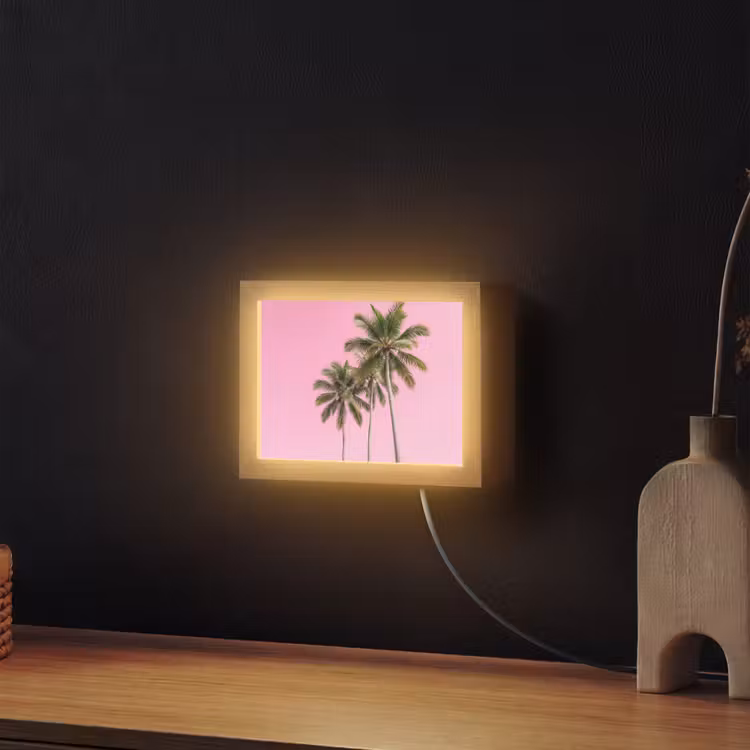 Lightbox - Wandleuchte - Palme - Tropisch - Rosa — 2