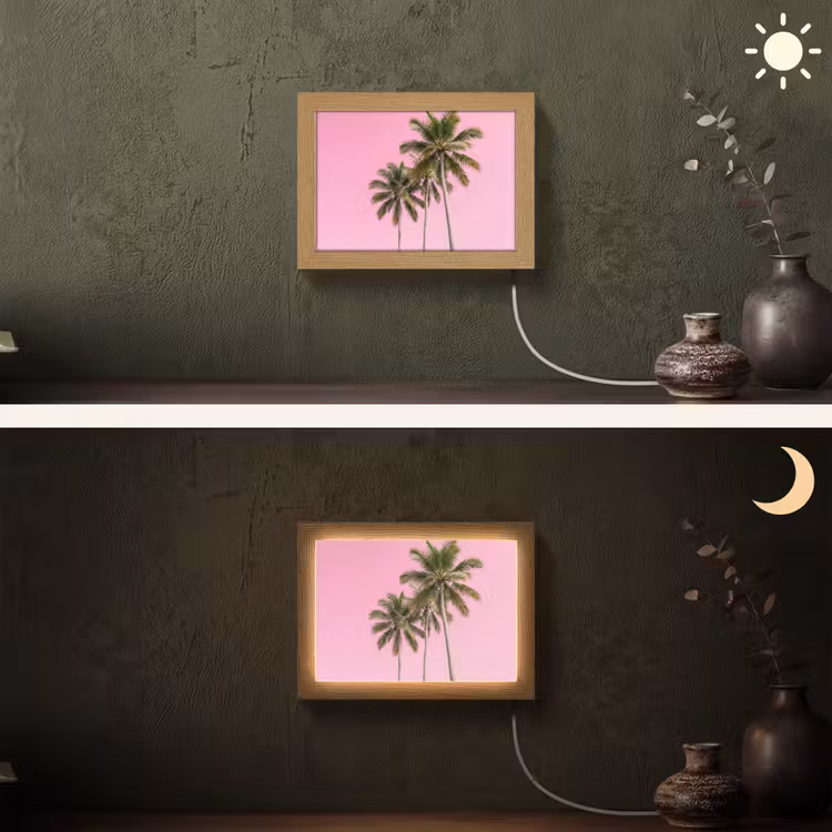 Lightbox - Wandleuchte - Palme - Tropisch - Rosa — 3