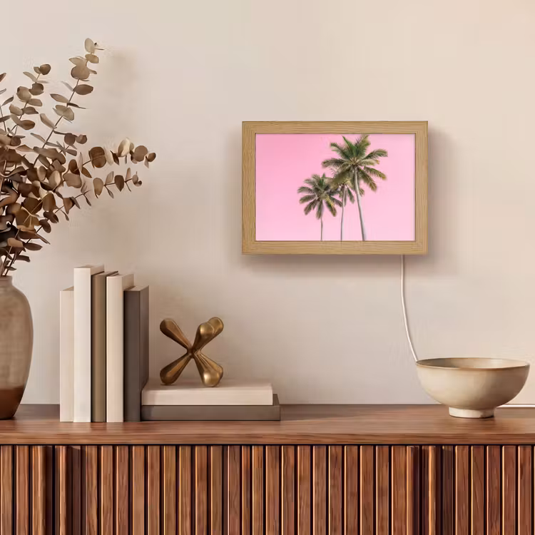 Lightbox - Wandleuchte - Palme - Tropisch - Rosa — 4