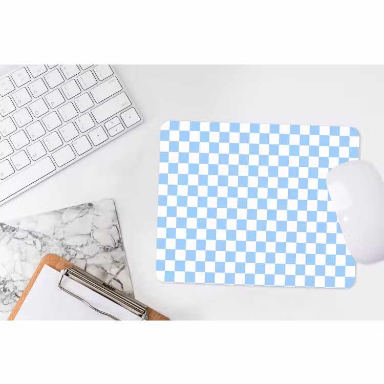 Mauspad - Schachbrett - Klassisch - Blau — 2