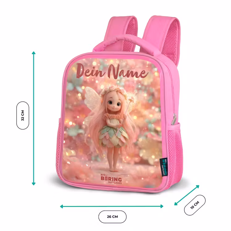 Rucksack Kind - Rosa - Blumenfee in rosa Märchenwelt — 4