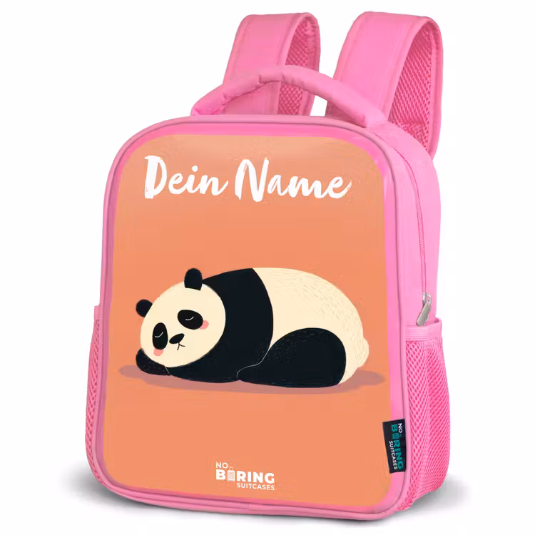 Rucksack Kind - Rosa - Panda - Schlafend - Orange — 2