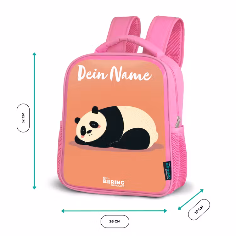 Rucksack Kind - Rosa - Panda - Schlafend - Orange — 4