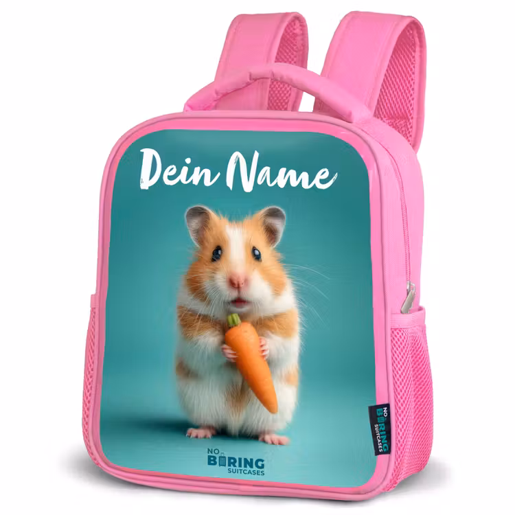 Rucksack Kind - Rosa - Hamster - Karotte - Tier — 2