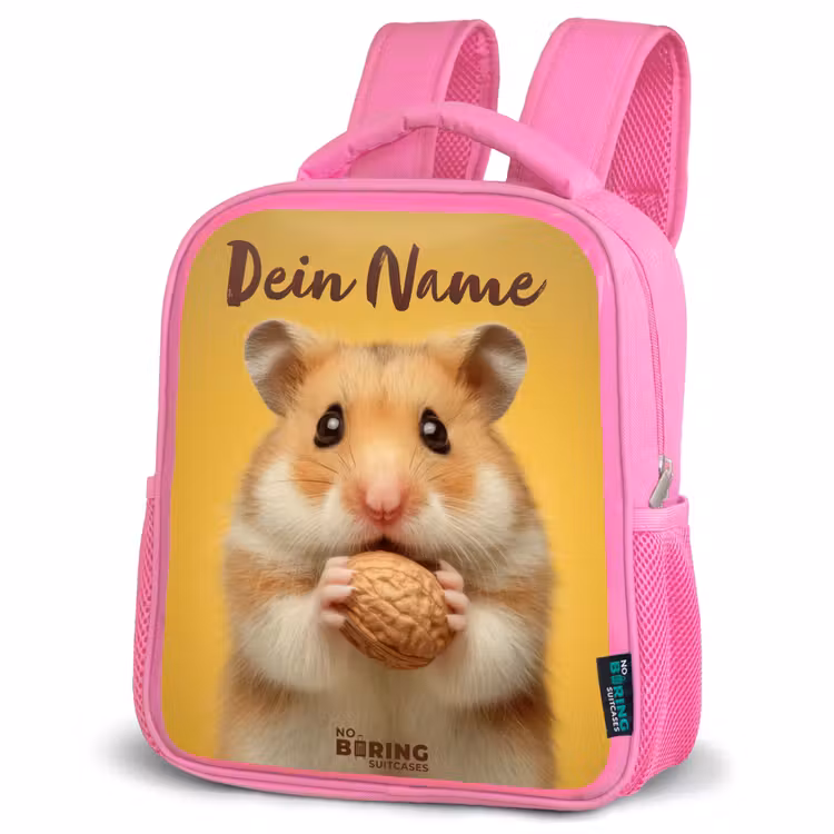 Rucksack Kind - Rosa - Hamster - Walnuss - Tier — 2