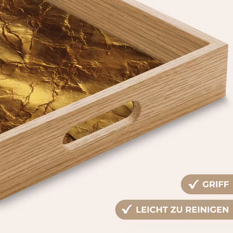 Tablett - Blattgold – Textur – Gold — 5
