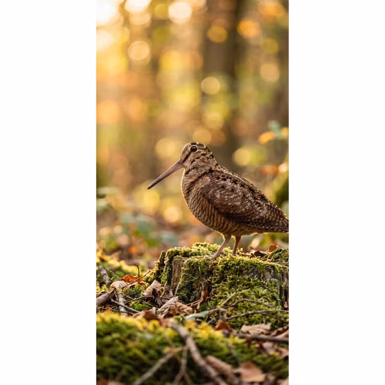 Tapete - Waldschnepfe - Wald - Laub - Herbst - Getarnt — 2
