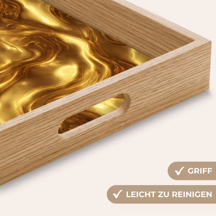 Tablett - Textur – Flüssig – Organisch – Gold — 5