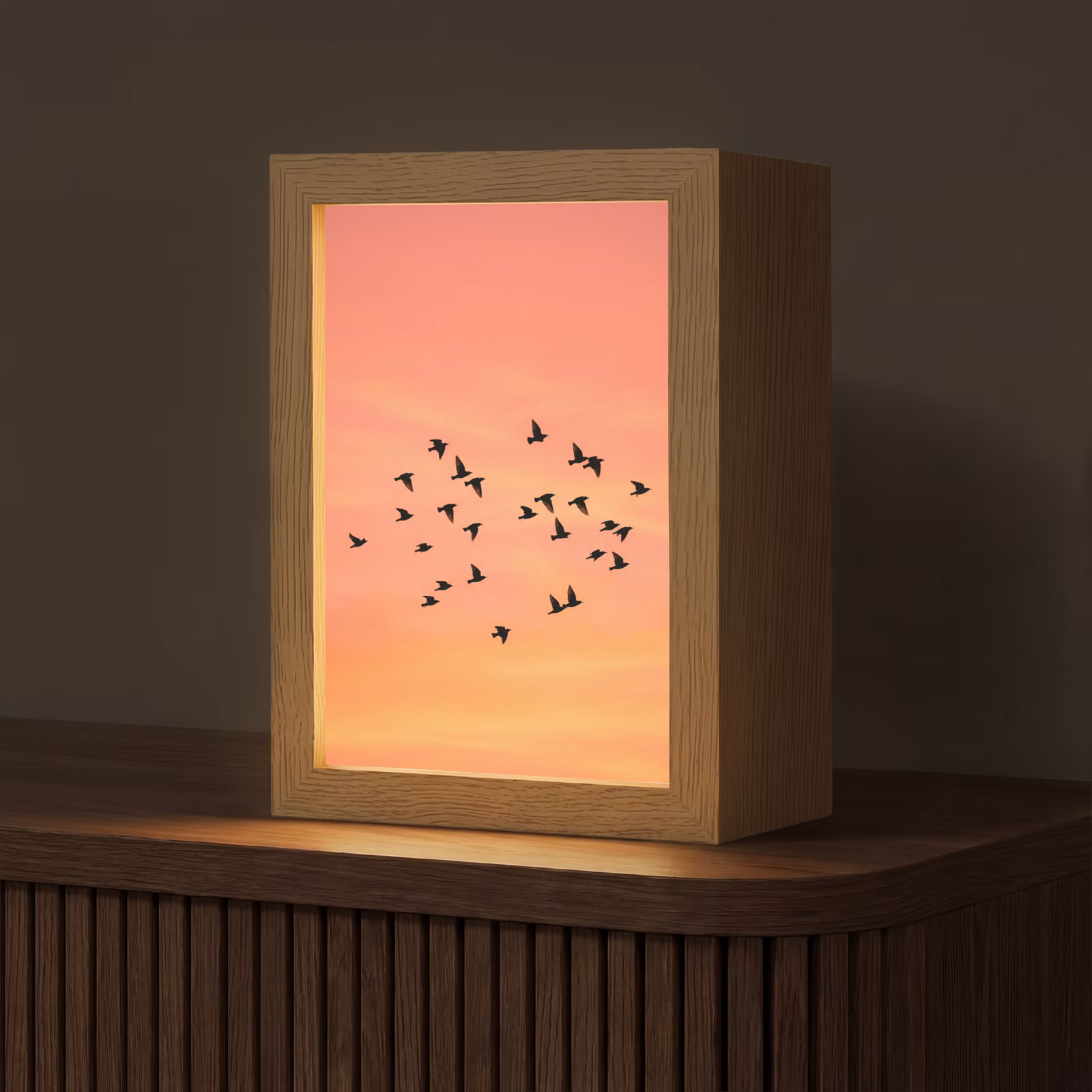 Tischlampe - Schwarm - Vögel - Orange — 1