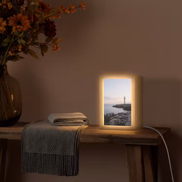 Tischlampe - Felsen - Leuchtturm - Weiß — 3