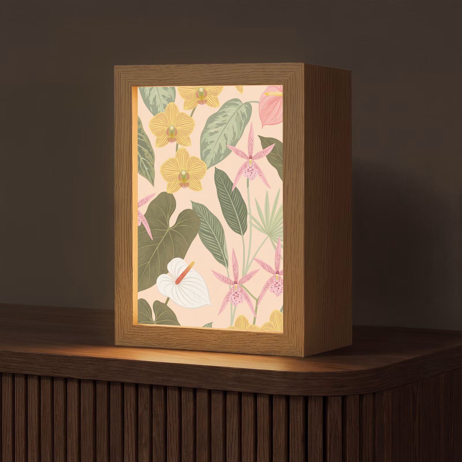 Tischlampe - Muster - Blumen - Farbenfroh — 1