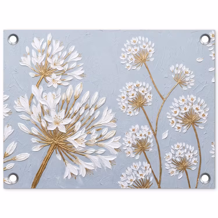 Gartenposter - Illustration - Blumen - Blau — 1