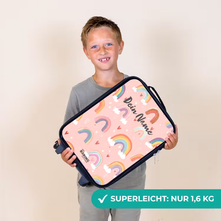 Kinderkoffer - Regenbögen auf einem rosa Hintergrund — 6