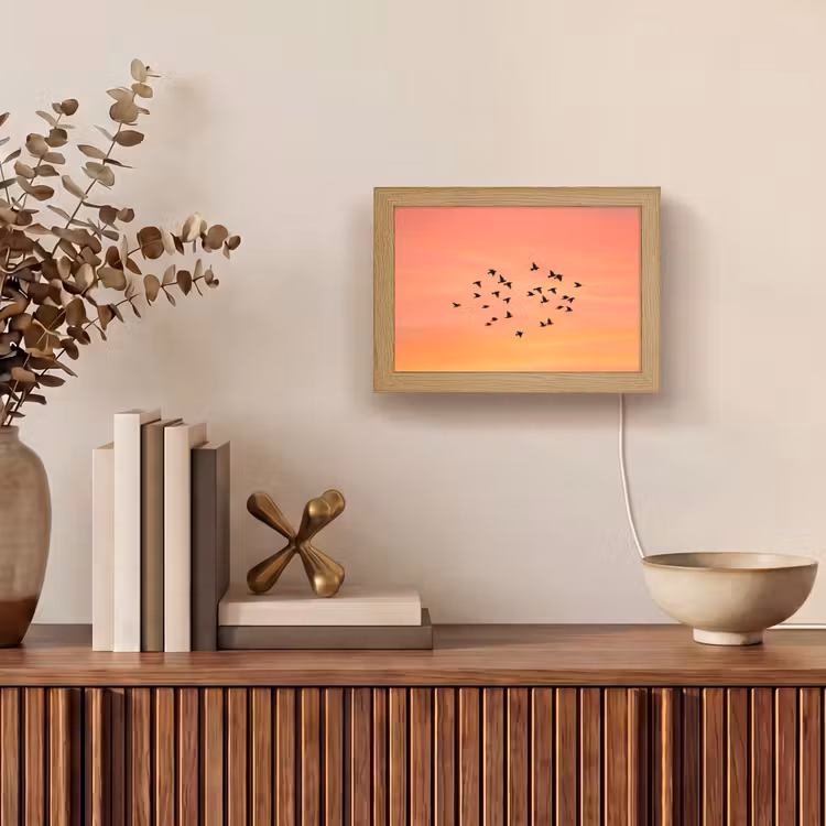 Lightbox - Wandleuchte - Schwarm - Vögel - Orange — 4