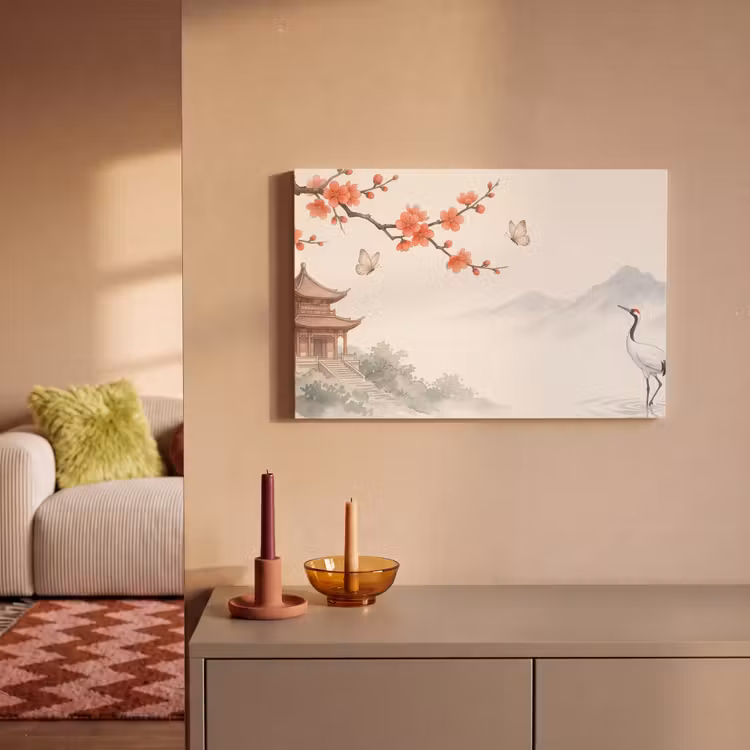Leinwandbild - Kran - Asien - Klassiker — 2