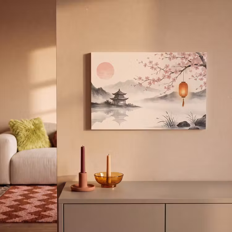 Leinwandbild - Sonne - Japanisch - Traditionell — 2