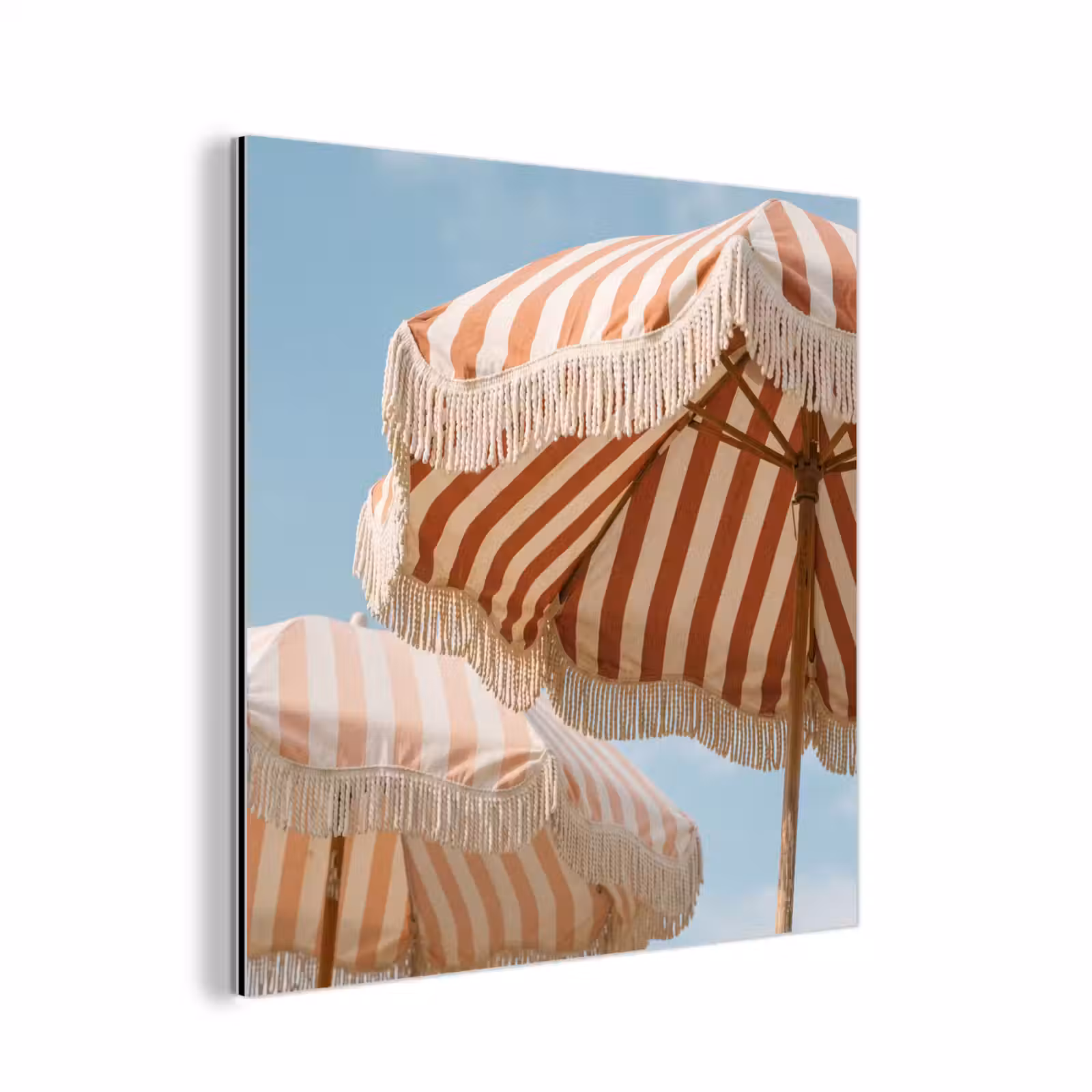 Alu-Dibond-Bild - Sonnenschirm - Luft - Rot — 1