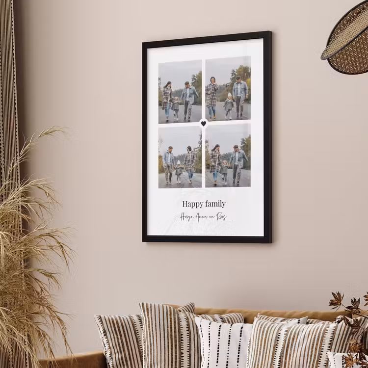 Poster mit Rahmen – Collage mit Herz — 3