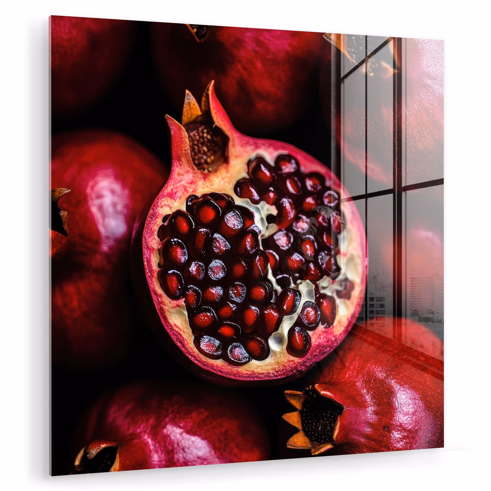 Glasbild - Granatapfel - Rot - Obst — 1
